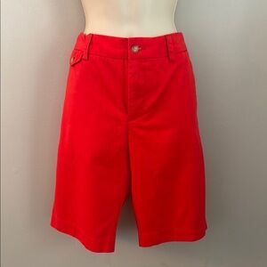 Ralph Lauren Women’s Classic Coral Cotton Chino Bermuda Shorts